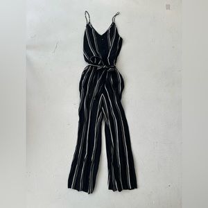 Chic striped jumpsuit with tie waist